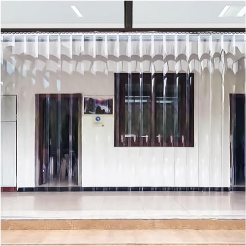 JvFbjLF Insulated Windscreen Partition PVC Ribbon Door Curtain, Plastic Soft Glass Door Curtain, Walk-in Freezer Warehouse (Colour: 2.5mm, Size: 1.65X2.2M)