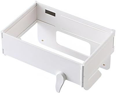 MiOYOOW Faltbarer Müllsackhalter, Hängender Mülleimerständer, Faltbare Garbage Bag Rack mit Magnetverschluss und Befestigungsknopf für Küche Camping Auto Bad Büro