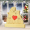 Drawelry Personalisierte Löwe Holzstatue Puzzle Dekoration mit 2-7 Namen Holz Sockel Löwen Skulptur Heim Büro Deko Tiere Ornamente Vatertag Geburtstag Geschenke für Familie Freund Paar Papa Mama (A1)