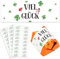 56 Aufkleber Viel Glück Pralinenaufkleber Glücksbringer Prüfung Abitur Geschenke Schokoladen Sticker für Bachelor Master ABI Prüfung Silvester Weihnachten Kleeblatt Küsschen Gastgeschenke 5x1,8cm