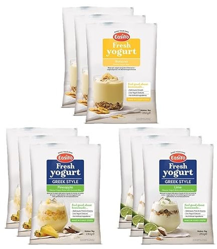 EasiYo Tropen-Paket, 9 Beutel | Jeder Beutel ergibt 1 kg Joghurt