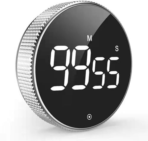 Minuteur de Cuisine Aimanté, Minuterie Numérique avec Grand Écran LED, Minuteur Cuisine avec 3 Niveaux de Volume, Pomodoro Timer pour la Cuisine, la Pâtisserie, Le Sport, Les Études