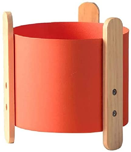ZHZXBDGQ Mini Flowerpot, Metal Colorful Flowerpot Herbs Succulent Plants Flowerpot Stable Tripod Plant Pots, 18 * 18 * 18cm-Orange