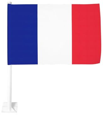 12x18in Drapeau de Voiture Double Face Drapeau Français Imprimer Parfait pour Festival Célébrations Défilés Voyage