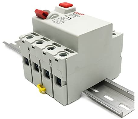 MOOEDJKL Disjoncteur différentiel électromagnétique 4P 32A 10/30/100/300mA Type A, Interrupteur de sécurité(25 V,4P 30mA)