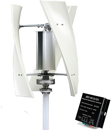 HUIZHITENGDA 8000W 3 Blades Haushalt Magnetische Levitation Windkraftanlage, kein Lärm 12V-220V vertikale Windkraftanlage mit Controller für Haus, Gartenbeleuchtung,12V