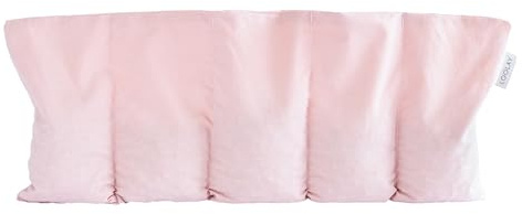 LOOLAY Kirschkernkissen Mikrowelle 50x20 cm – Wärmekissen Bio Baumwolle – Kirschkern Kissen mit 5 Kammern – Ideal bei Muskelverspannungen und Menstruationsbeschwerden (rosa)