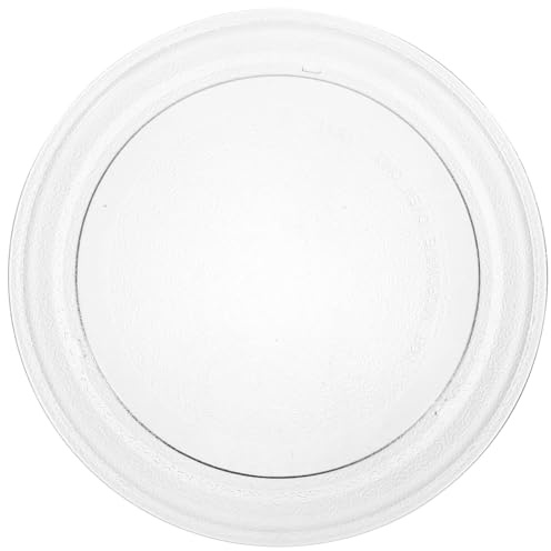 Mikrowellen Glasplatte 25, 5cm aus Glas Weiß Ersatzdrehteller | Flache Ausführung, für Austausch im Gerät, Leicht zu Reinigen und Spülmaschinengeeignet