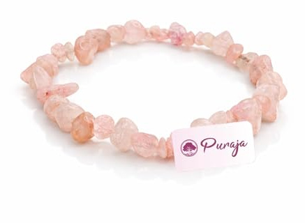PURAJA Edelstein Splitterarmband aus echtem Naturstein | Splitterarmband aus hochwertigen Mineralien
