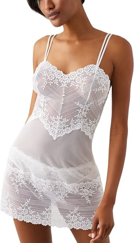 Wacoal Women's Embrace Lace Chemise, White, L