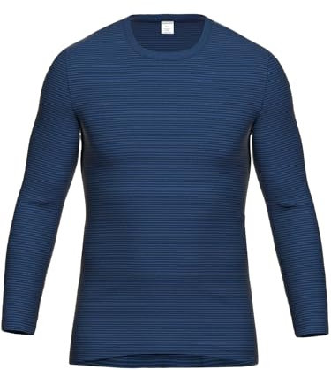 Herren Langarmshirt Jeans Dunkelblau 8