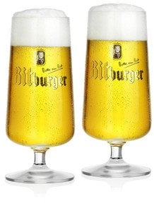 BITBURGER Pilstulpen-Set 2-tlg. 0,2L - Porzellan - Tulip - Trinkbecher-Set - 0.2 Liter