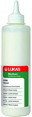 LUKAS Malmittel - Gesso, Weiße Grundierung in Profi-Qualität in 500 ml