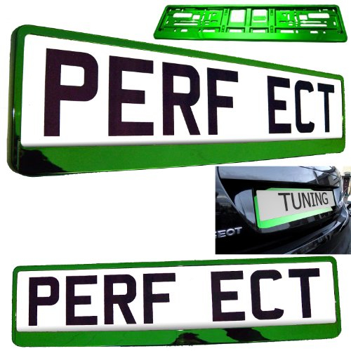 TAPORT 1x Car Registration License Number Plate Surrounds Holder Frame ALL STYLES (GREEN)