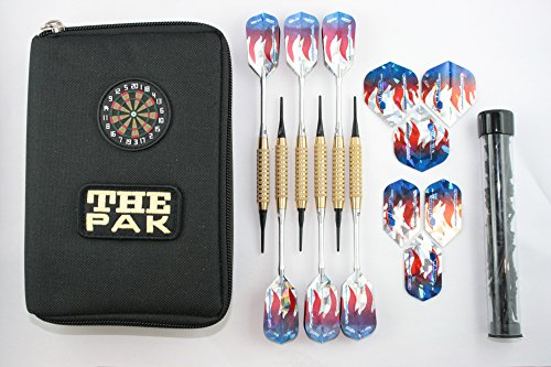 Wagner Automaten 6 Dartpfeile in PAK Darttasche mit Zubehör (Pfeile Messing)