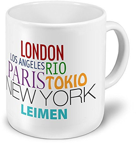digital print XXL Jumbo-Städtetasse Leimen - XXL Jumbotasse mit Design Famous Cities of The World - Städte-Tasse, Städte-Krug, Becher, Mug