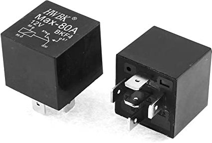 sourcing map 5 Pin 2 Stücke Auto Truck 12 Volt 80A SPDT Relais