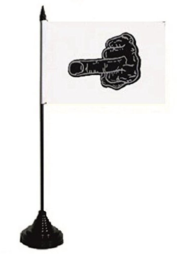 U24 Tischflagge Stinkefinger Fahne Flagge Tischfahne 10 x 15 cm