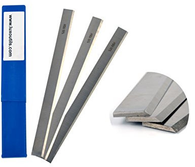 3 fers 310 mm HSS 18% réaffutables pour rabot de combiné Robland K31