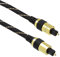 Juppa® Pro-Range Strong Nylon Braided Optical Toslink SPDIF Digital Audio Fibre Cable with 24k Gold Plugs, Supports Dolby TrueHD DTS 5.1, 7.1 Surround - 1 Metre