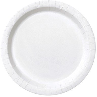 16 Piatti di Carta Bianchi da 23 cm Taglia Unica
