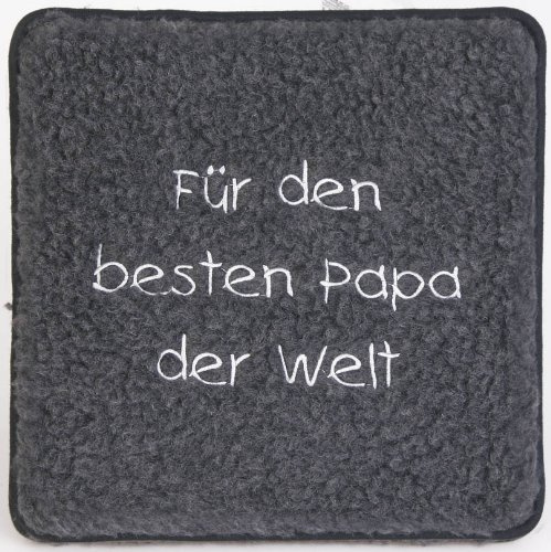 Fan-O-Menal Schurwoll-Sitzkissen - für den besten Papa der Welt - 30006
