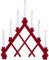 Star 7-flammig Material: Holz, Farbe: rot, ca. 53x43 cm 155-45