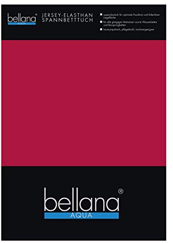 Bellana Aqua-Jersey Spannbettlaken für Wasserbetten mit 3% Elastan / 180-200 x 200-220 cm Rubin