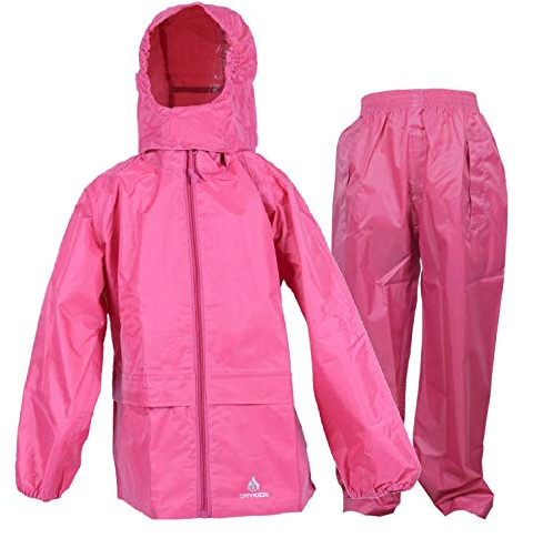 DRY KIDS Waterproof Rain Suit Comprising Packaway Jacket/Overtrousers