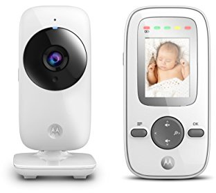 Motorola MBP481 Monitor de video-vigilancia digital para bebés, con pantalla de 2 pulgadas, con enchufe britanico, color plateado