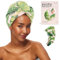Kitsch Microfiber Hair Towel Wrap - Quick Dry Curly Hair Wraps for Women Wet Hair | Microfiber Towel for Hair | Hair Drying Towel Wrap | Hair Towels for Women | Hair Turban for Wet Hair (Palm Leaves)