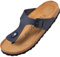 Palado Zehentrenner Damen Kos Matt – gefertigt in Spanien – weiche Veloursleder-Decksohle – mattes Obermaterial für dezente Eleganz Dunkelblau UK6 - EU39