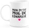 quotedazur - Tasse Mon Petit Mug De Connasse - Humour Tasse a Cafe Cadeau Rigolo Original Humoristique Fun à Message Pour Femme - Idée Cadeau Amie Marraine Tata Maman Mamie - Blanc/Céramique