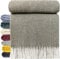 STTS International Wolldecke 100% Schurwolle Wohndecke in versch. Farben 140 x 200 cm Tagesdecke Schurwolldecke Woll-Plaid Tirol (Olive, 140 x 200 cm)