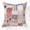 Orientalisches Patchwork Kissen MAR BEIGE Bunt 40x40 cm mit Füllung Stickerei & Pailletten | Boho Chic Deko-Kissen Couchkissen Sofa-Kissen & Geschenk-Idee Weihnachten MA7903