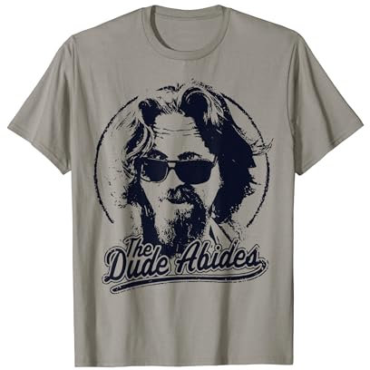 Big Lebowski The Dude Abides Classic Circle Logo Maglietta
