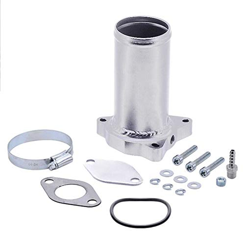 Opaltool Vanne EGR, Tuyau de Remplacement de Vanne 57mm Adapté pour Kit de Suppression EGR 1.9 TDI 130/160 CV Diesel (Argent)