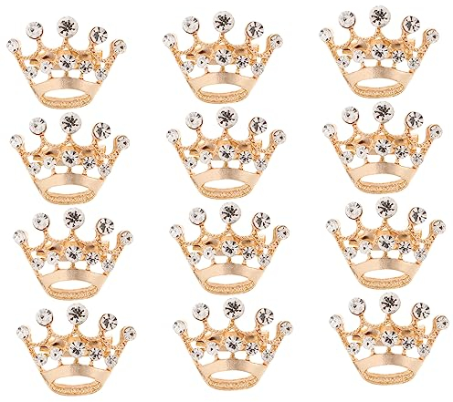 12st Brosche Für Frauen Brosche Krone Braut Krone Brosche Mini-kronen-brosche Tiara Brosche Pin Krönchen Krone Haarnadel Anstecker Krone Klein Pin-set Hochzeit Gold Fräulein