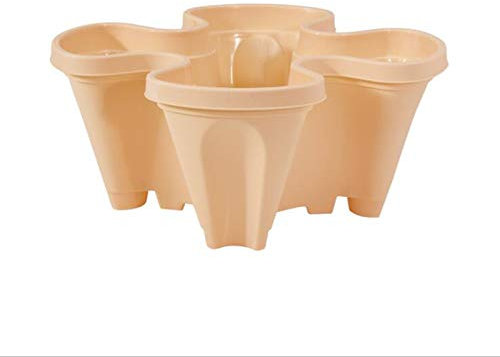 SUFUBAI Lot de 6 pots de fleurs empilables en trois dimensions pour fraises et fleurs