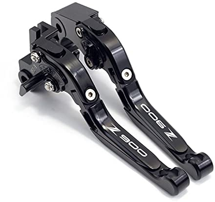 Kupplung Bremshebel CNC Für Kawasaki Z900 2017 2018 2019 2020 2021 Motorrad CNC Verstellbar Zusammenklappbar Ausziehbare Bremsen Kupplungshebel 1 Paar Teile Zubehör (Color : Black A)