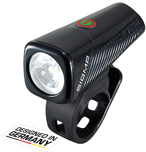 SIGMA - Buster 150 FL o Buster 150 FL y Nugget II Flash | Luz LED para Bicicleta de 150 lúmenes | Linterna Frontal Recargable con Cinco Modos de iluminación | Juego Recargable