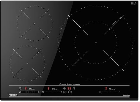 Teka IZC 53320 MSP - Placa de Inducción de 50 cm, Control Táctil MultiSlider, 3 Zonas de Cocinado, Función Power Plus y Stop & Go, Color Cristal Negro
