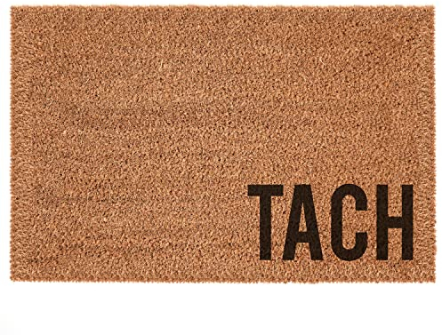Interluxe Kokos Fußmatte - Tach - Kokosfußmatte einziger Kokosweberei - Türmatte in hochwertige Qualität, nachhaltig langlebig und robust, Sauberlaufmatte in Verschiedene Grüßen (40 x 60 cm)