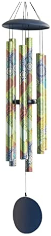 Windspiele Windspiel Outdoor Deep Tone, 45-Zoll-Memorial-Windspiele Groß Mit 6 Schweren Röhren Im Freien Für Hängende Dekoration Im Garten Klangspiel Glockenspiele (Color : A)
