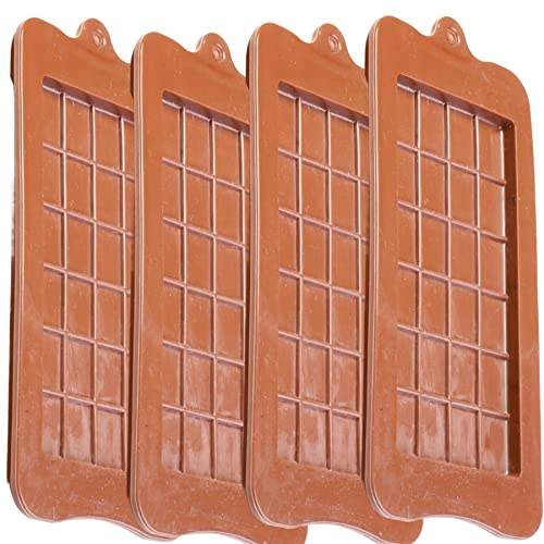 Confezione da 4 stampi in silicone a forma di barretta per cioccolatini Onlineforu Ltd