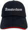 Amsterdam Cappy - Altdeutsch Bedruckt - Schirmmütze - Schwarz-Rotes Cap OneSize-SchwarzRot