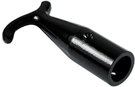 SN-TEC Stockhaken/Ziehhaken für Bodentreppen und Oberlichter, Aluminium, lackiert schwarz (Stockhaken lackiert schwarz)