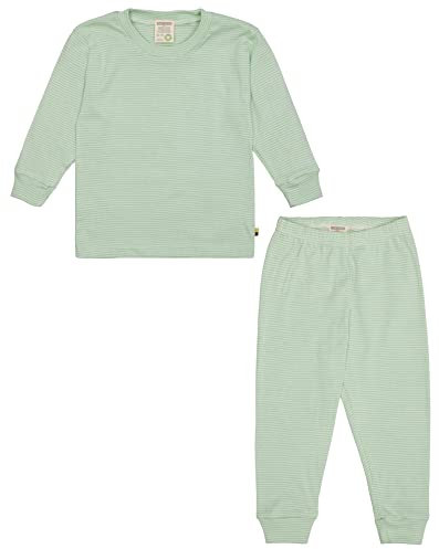 loud + proud Unisex Kinder Feinripp, Bio Baumwolle Und GOTS Zertifiziert Schlafanzug, Pistacchio, 98-104 EU