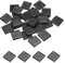 sourcing map Mosaic Tiles, Glass Tiles, Shine Crystal Mosaic Glass Pieces Bulk Square Glitter Crystal Mosaic Tiles 2 x 2cm for Home Decoration, DIY Crafts, Pack of 25(100g, Light Black)