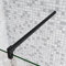 Barra Stabilizzatrice Tagliabile per Rinforzare Vetro Box Doccia Nero Opaco Lunga 90cm per il vetro spessore 6-10 mm